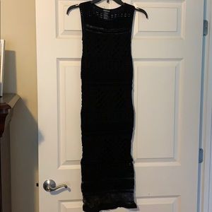 Bebe black crochet dress med/large